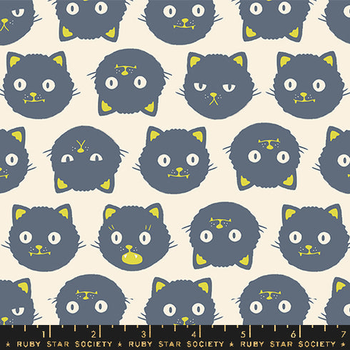 Good Spirits Scaredy Cats in Natural - Ruby Star Society Sold by the Half Yard